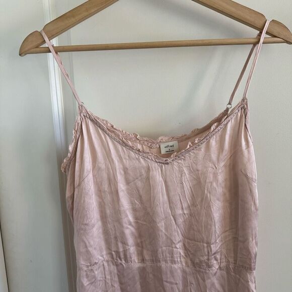 Aritzia Wilfred Millie Slip Dress Rose Quartz - Picture 5 of 10